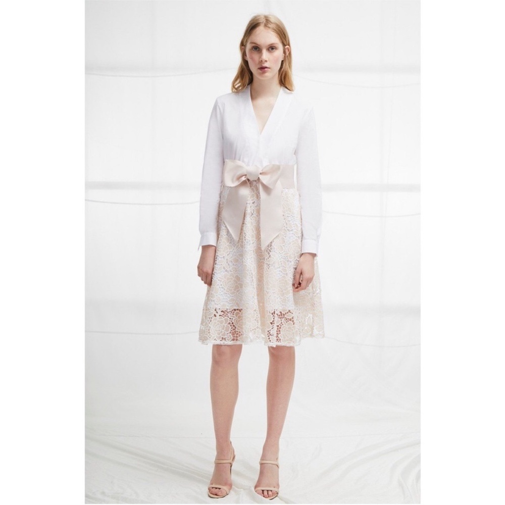 Chania Lace Wrap Shirt Dress
